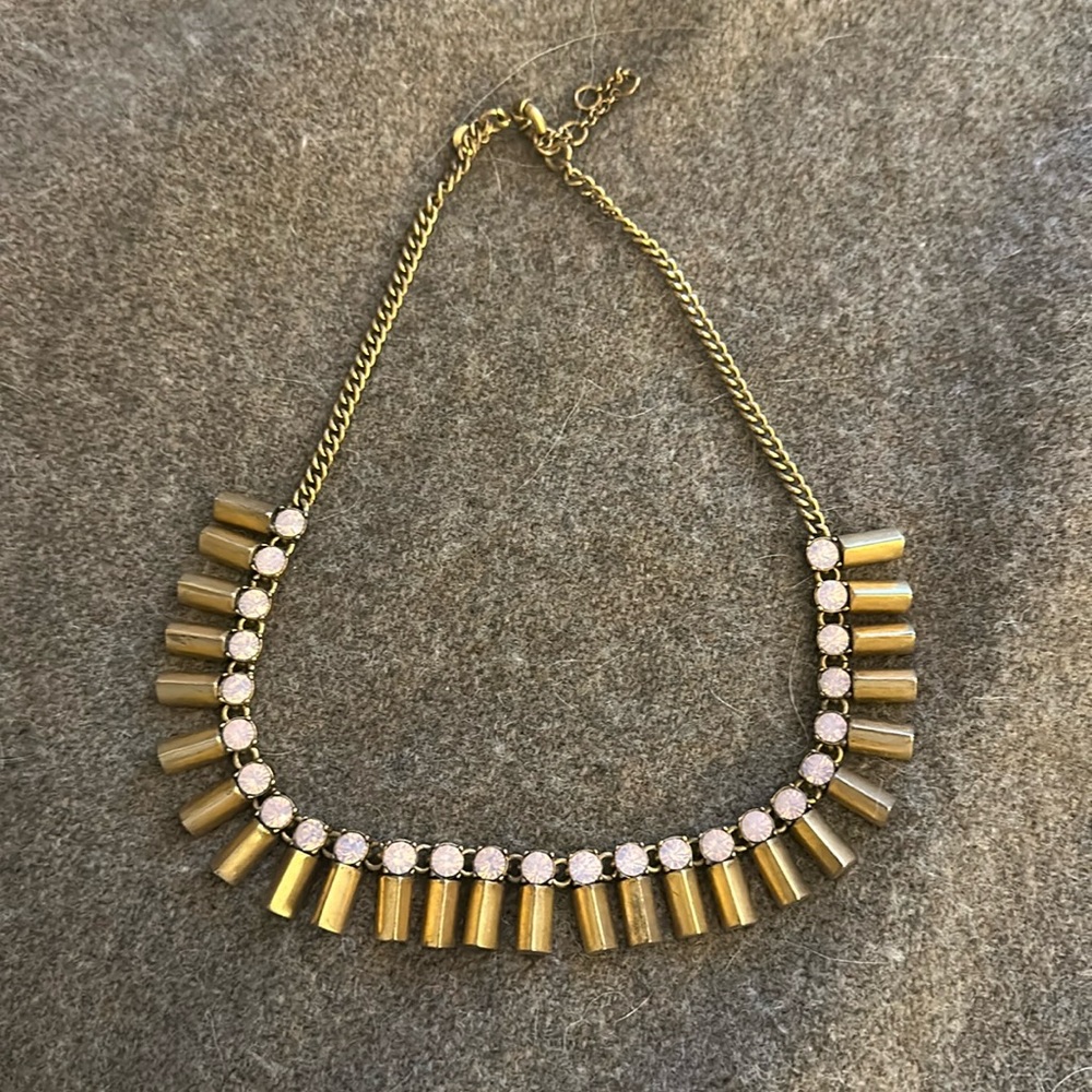 Pink and gold jcrew statement necklace